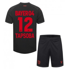 Bayer Leverkusen Edmond Tapsoba #12 Replika Babytøj Hjemmebanesæt Børn 2023-24 Kortærmet (+ Korte bukser)